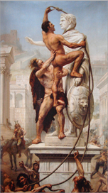 c0 Sack of Rome by the Visigoths on 24 August 410 by Joseph-Noël Sylvestre
