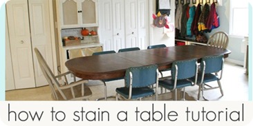 how to stain a table tutorial