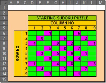 Solve Sudoku with Excel8