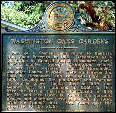 04a - Washington Oaks Garden - Historic Sign