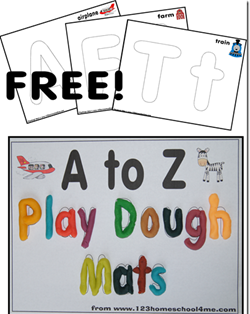 Free Alphabet Play Dough mats #preschool #alphabet #playdough Free Alphabet Play Dough mats #preschool #alphabet #playdough
