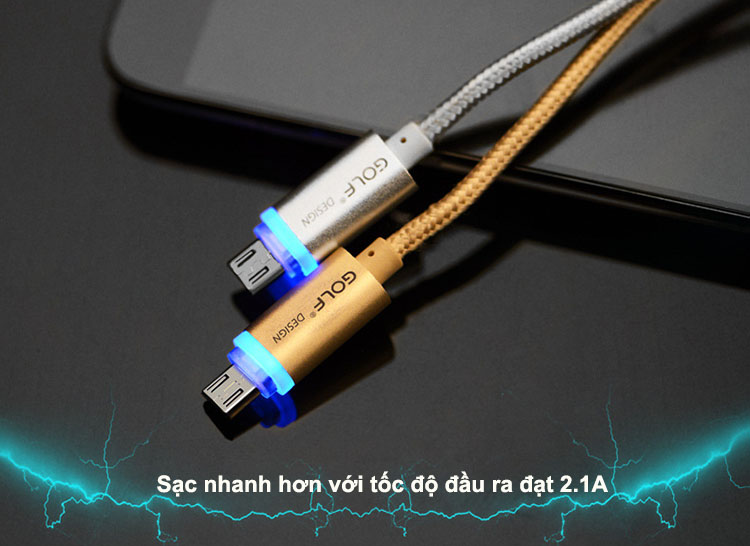 Cáp sạc Lightning LED loại 1m cho Android Cáp Android