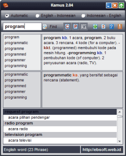 Free Download Kamus Inggris-Indonesia V 2.0.4 