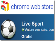 Partite di calcio in streaming e risultati in tempo reale con Live Sport per Chrome