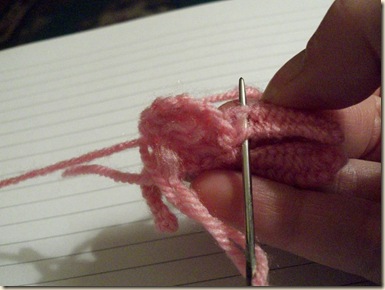 How to take the stitches for left handed
