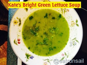 Kate's Bright Green Lettuce Soup