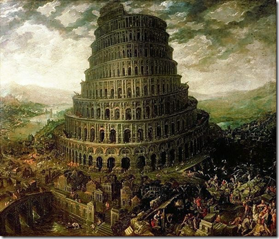 Artist rendition of the Tower of Babel