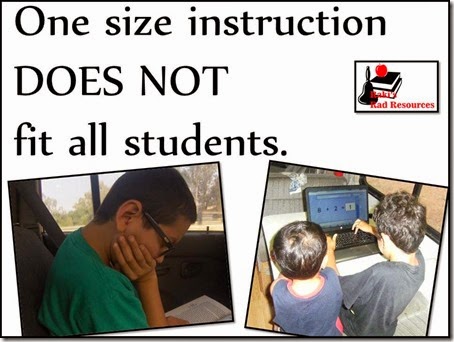 One size fits all instruction does not fit all of our students. Come by Raki's Rad Resources to discover some options to give students the same concepts in a slightly different way that will better meet their specific needs.
