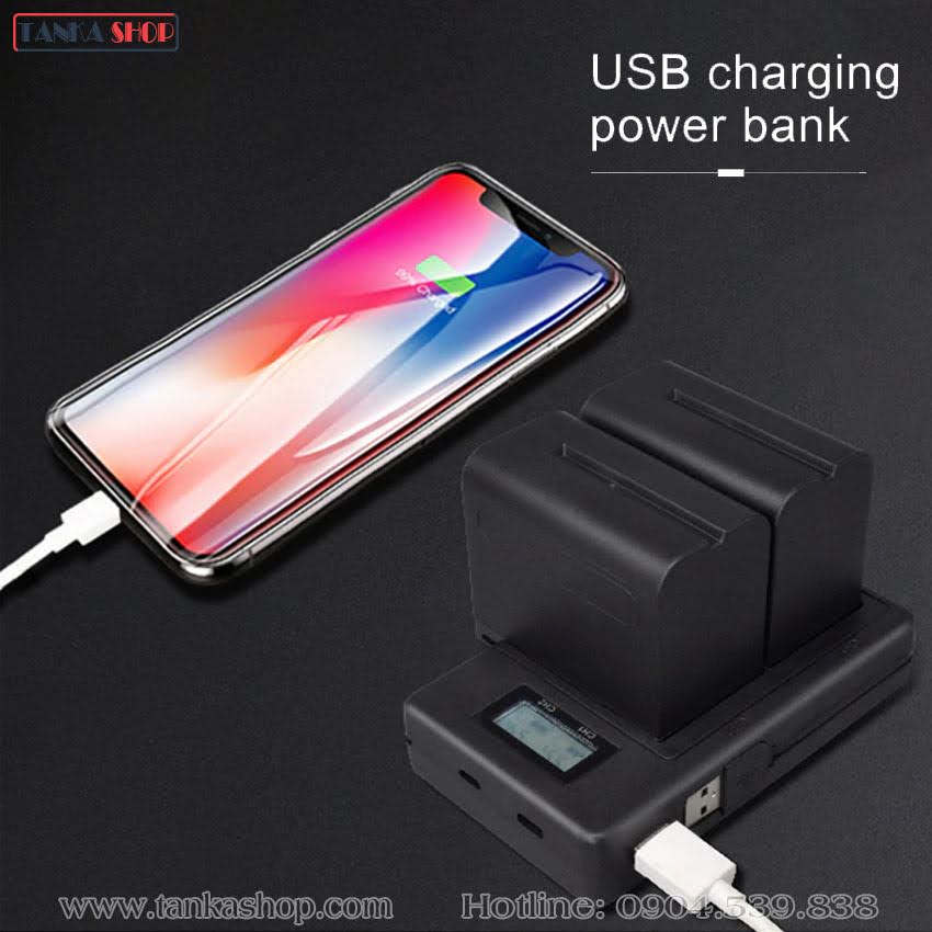 Sạc pin NP-F970 kèm sạc dự phòng cho máy ảnh máy quay Sạc pin NP-F970 kèm sạc dự phòng cho máy ảnh máy quay