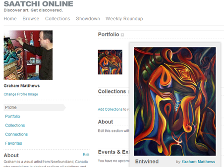 saatchi online portfolio