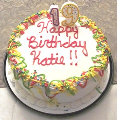 19th birthday party Katies cake