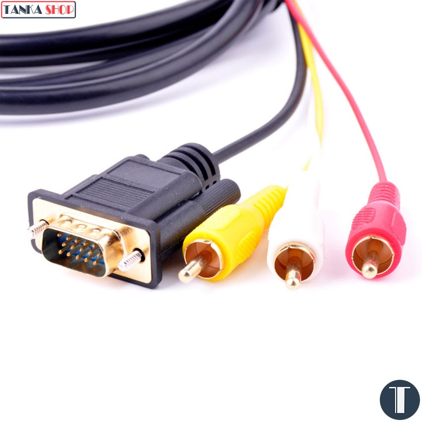 Cáp chuyển VGA sang AV Cáp chuyển VGA sang 3 RCA