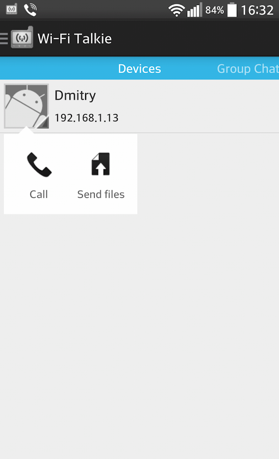 Wi-Fi Talkie - screenshot