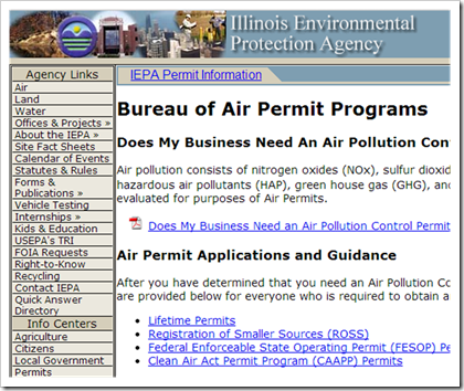 Illinois Environmental Protection Agency Bureau of Air Permit Programs Title V