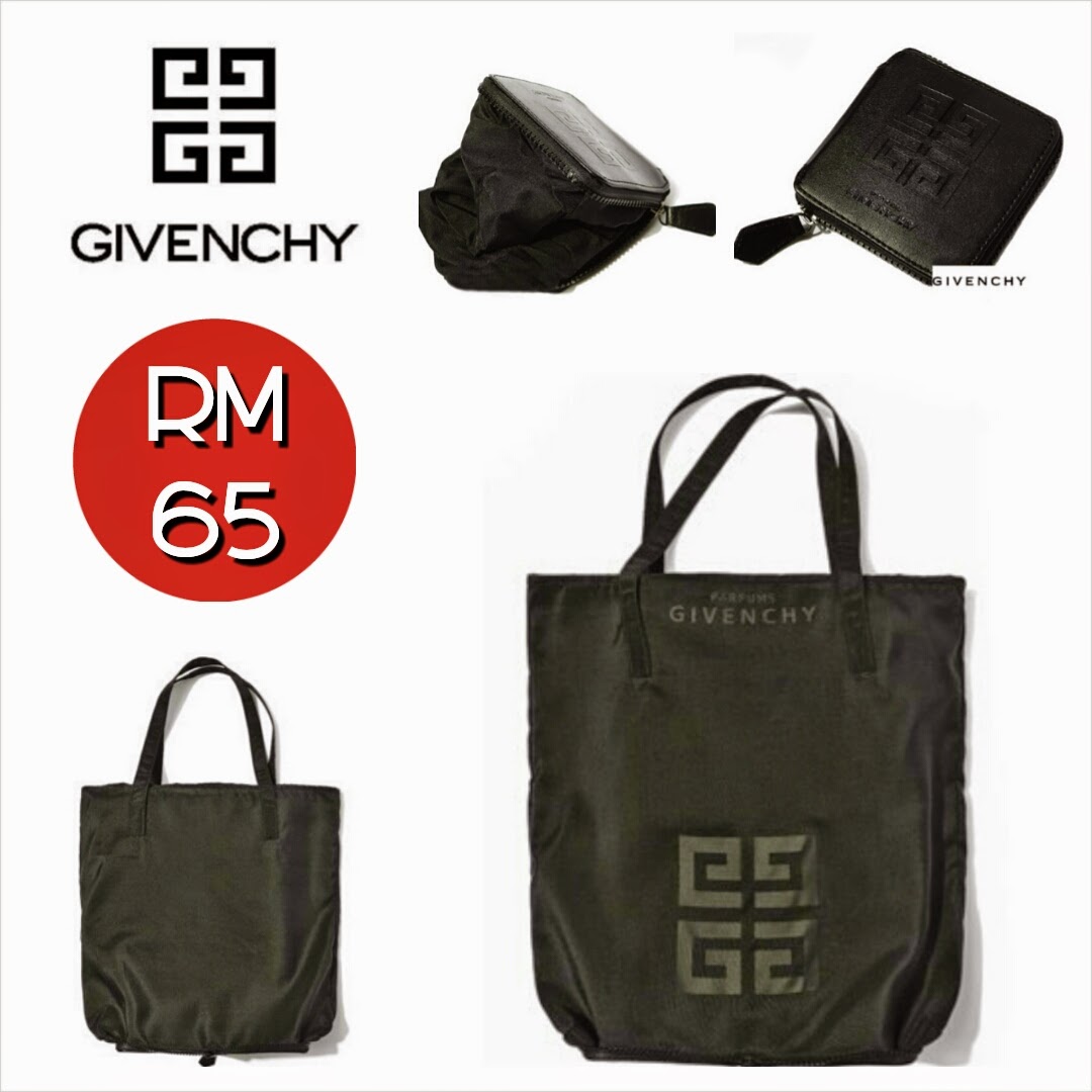 GIVENCHY PARFUMS Shopping Bag Foldable Black SHANTEK COLLECTION