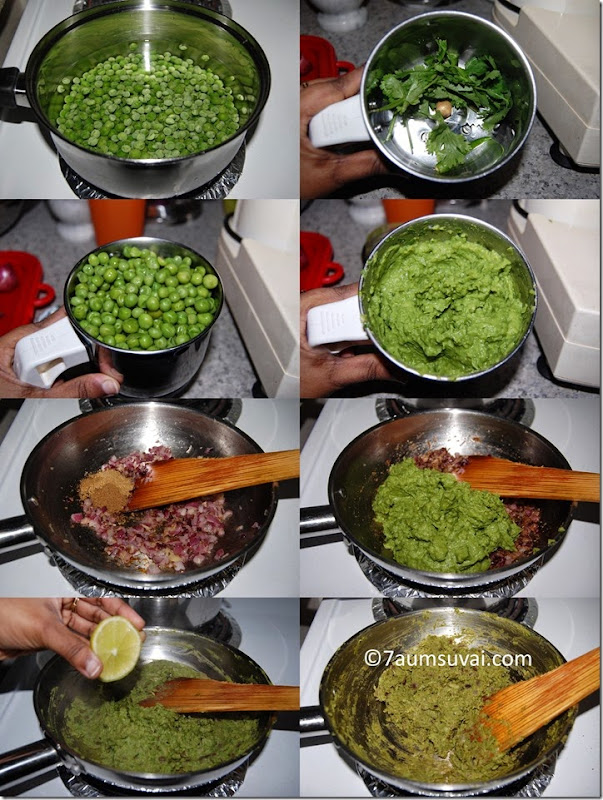 Green peas paratha process 1