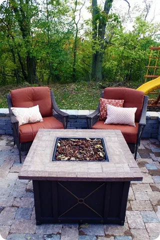 outdoor firepit with chairs