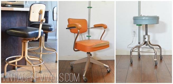 Metal Rolling Office Chairs and Stools