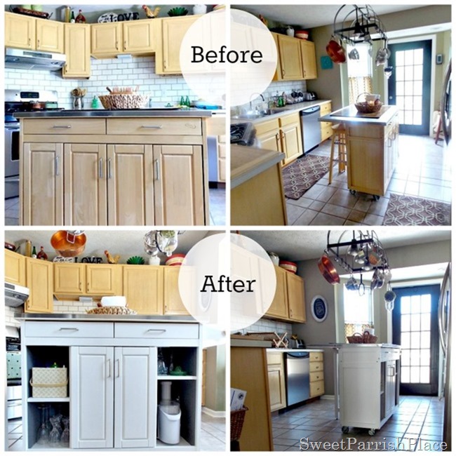 DIY kitchen island makeover