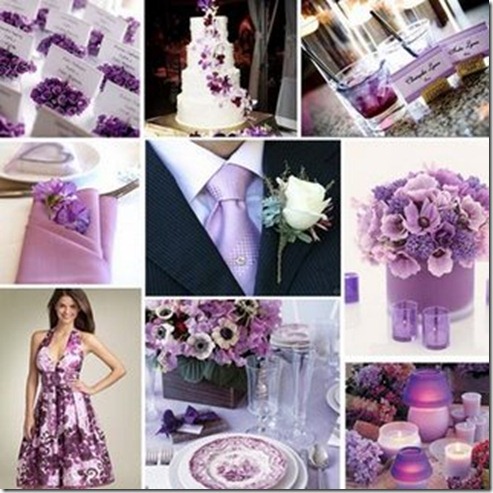 Lilac and purple wedding inspiration board