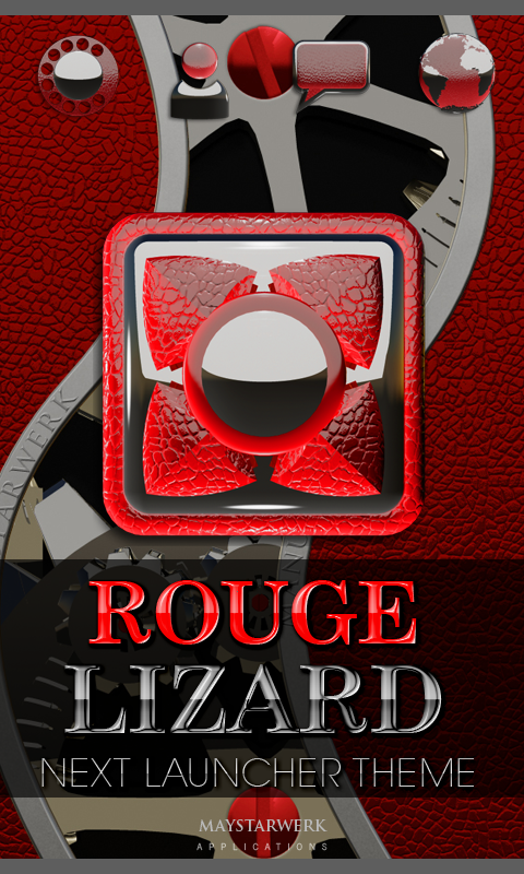 Next Launcher Theme red liz Screen 1