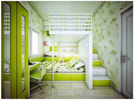 Lime-Green-Room-at-Modern-Inspiration-Kids-Room-Design-Ideas