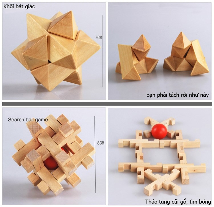 Trò chơi tháo gỗ 6 món Woodtoy BT11