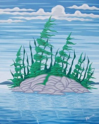 pine tree painting