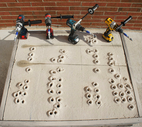 Hamer Drill Comparison Test
