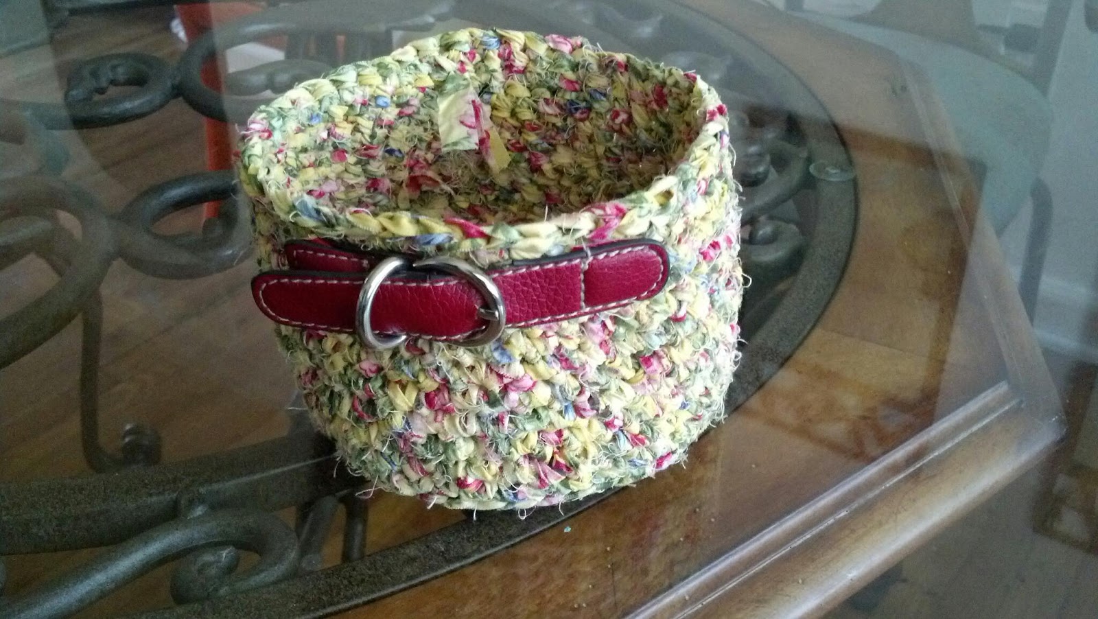Neeleys Knits DIY Fabric Yarn Basket