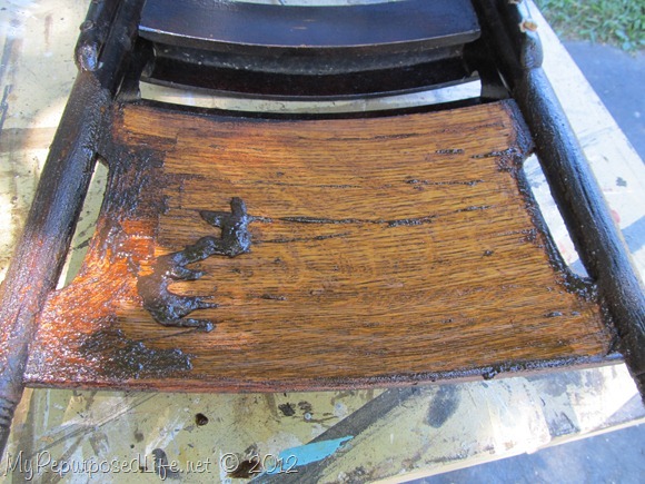 antique pew chair restoration (5)