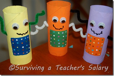 toilet paper tube craft for kids robots craft