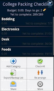 Download College Packing Checklist APK for PC