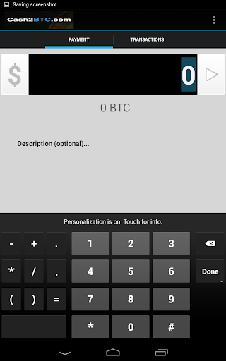 Cash2BTC Point Of Sale