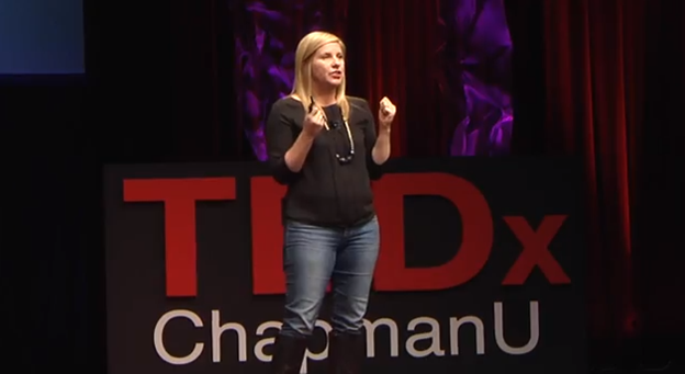 Kristen Howerton at TEDx Chapman speaking on how our generation is using the internet to avoid feelings