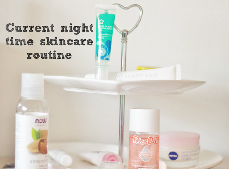 current night time skincare routine