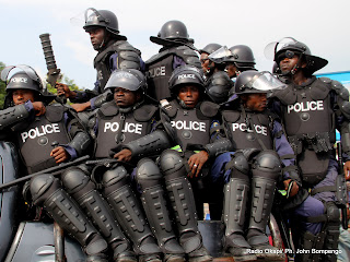 La police nationale Congolaise( PNC). Radio Okapi/ Ph. John Bompengo