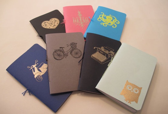 mini emobssed notebooks