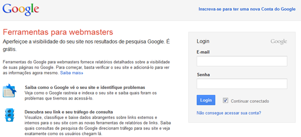 Ferramentas para Webmasters