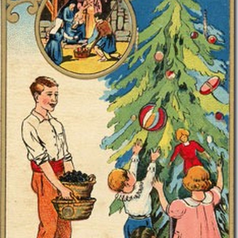 Navidad, Postales antiguas de oficios para aguinaldos