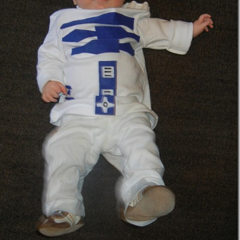 hacer Disfraz de R2-D2 para bebé con tutorial