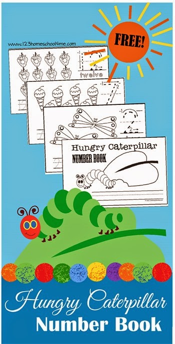 FREE Hungry Caterpillar Number Book - Practice Counting and writing numbers with this super cute, free printable for Toddler, Preschool, and Kindergarten age kids! LOVE THIS! (kids activities, eric carle day, homeschool, preschoolers, prek) FREE Hungry Caterpillar Number Book - Practice Counting and writing numbers with this super cute, free printable for Toddler, Preschool, and Kindergarten age kids! LOVE THIS! (kids activities, eric carle day, homeschool, preschoolers, prek)