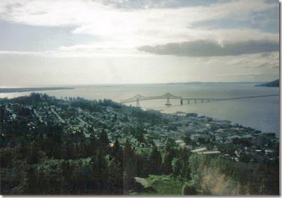 View from the Astoria Column in Astoria, Oregon in 1998