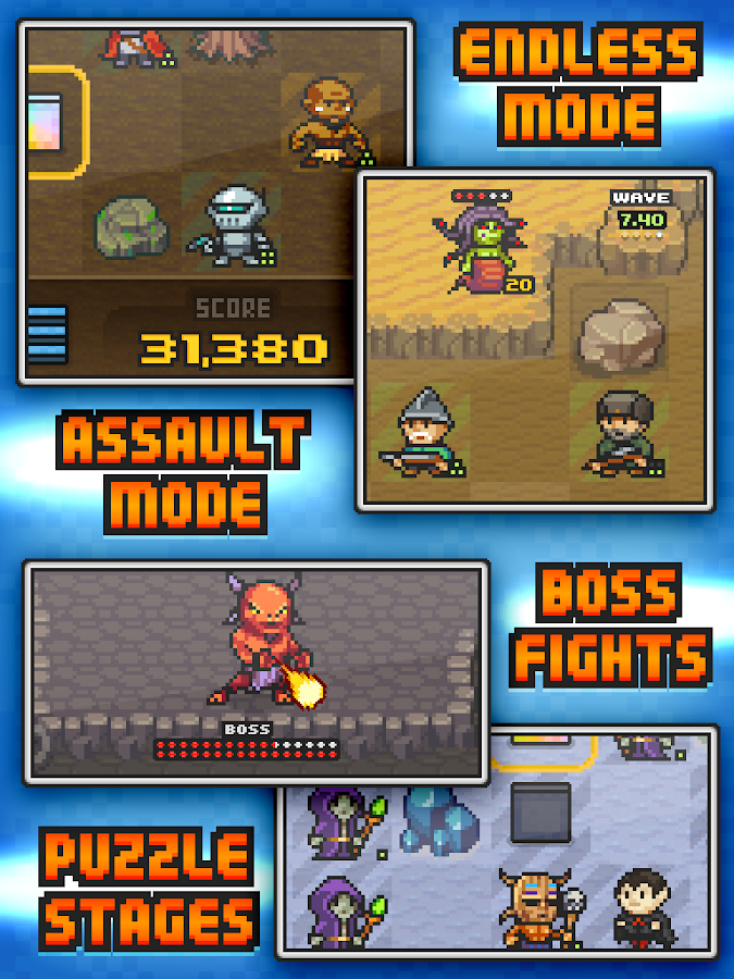 Pixel Defenders Puzzle - screenshot
