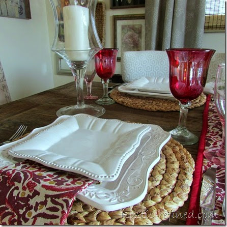 Valentine's Day Table in Red and White