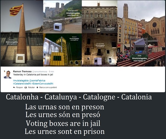 Catalogne Catalunya Catalonha las urnas en preson