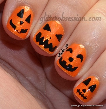 halloween nail art challenge pumpkin