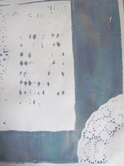 gelli printed papers clearing off inks from plate2