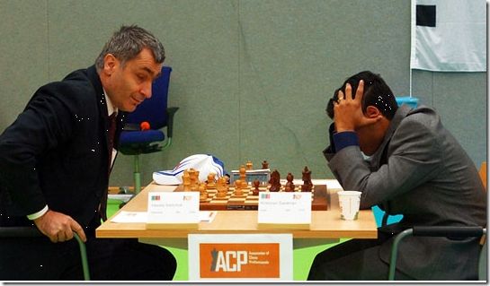 Ivanchuk vs Sasikiran, India, round 6, ACP Golden Classic 2012