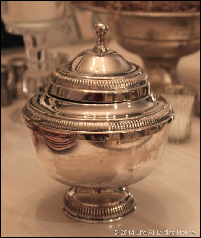 covered silver dish